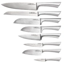 Baccarat Damashiro Nami 9-Piece Knife Block