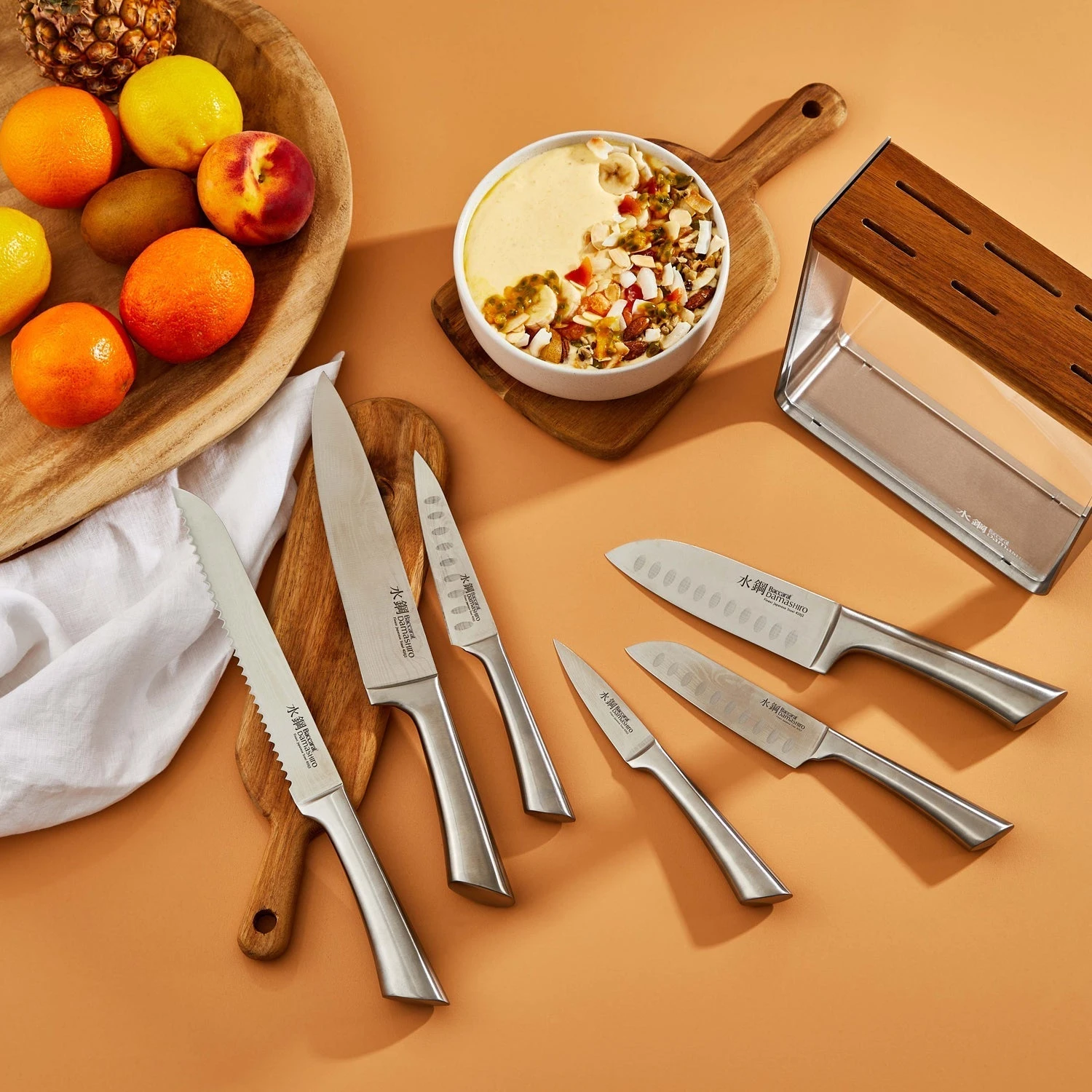 Baccarat Damashiro Kinzoku 7-Piece Japanese Steel Knife Block - Image 2