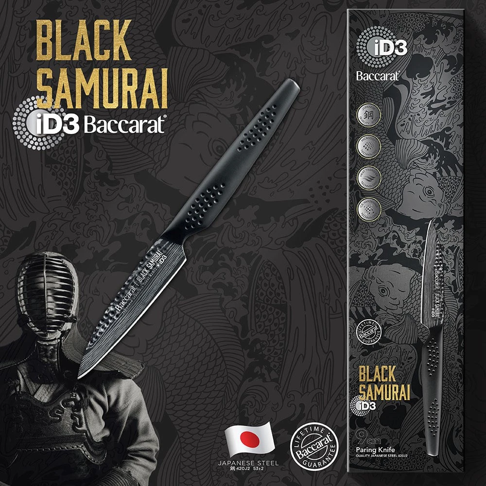 Baccarat ID3 Black Samurai Paring Knife 9cm - Image 2