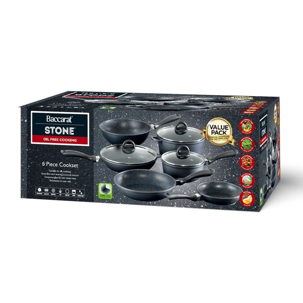 Baccarat STONE 6 Piece Cookware Set With Stir Fry Pan