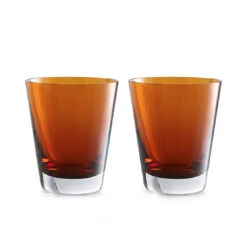Baccarat Mosaique Tumbler Orange Boxed Set Of 2