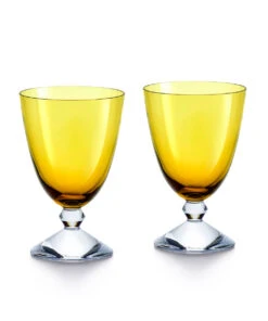 Baccarat Vega Water Glass Amber Set Of 2