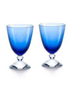 Baccarat Vega Water Glass Blue Set Of 2