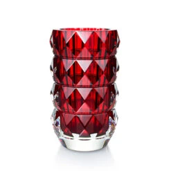 Baccarat Louxor Round Red Vase