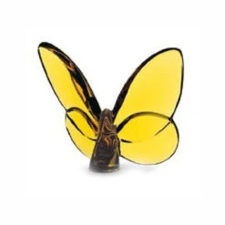 Baccarat Butterflies Lucky Amber 2 1/2" H