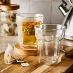 Baccarat Barista Facet Double Wall Latte Glass 236ml Set Of 2