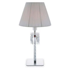 Baccarat Torch Lamp Desk With White Shade