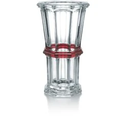 Harcourt Straight Vase With Red Accent