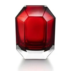 Octogone Vase, Red
