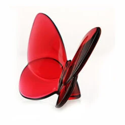 Baccarat Butterflies Lucky Red 2 1/2" H