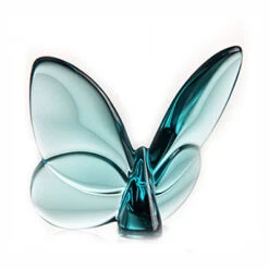 Baccarat Butterflies Lucky Turquoise 2 1/2" H