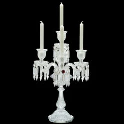 Baccarat Zenith Candelabras For Wax Candle 4 Light 22 1/4" H