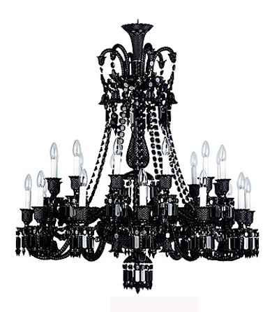 Baccarat Zenith Black Chandelier 24 Light Short