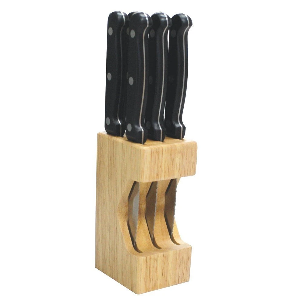 Baccarat Sabre Steak Knife Block Set (6 Piece) Kit Lifetime Guarantee Steaks