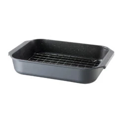 Baccarat Granite Non Stick Roaster With Roasting Rack 34cm Black