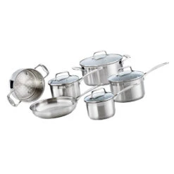 Baccarat IconiX 6 Piece Cookware Set Stainless Steel Mirror Finish Cookset